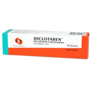 Dicloteran, Diclofenaco Dietilamina Gel Topico 1,16% x 30 Gramos