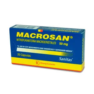 Macrosan, Nitrofurantoina Macrocristales 50 Mg x 20 Capsulas