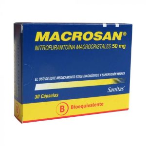 Macrosan, Nitrofurantoina Macrocristales 50 mg x 30 Capsulas