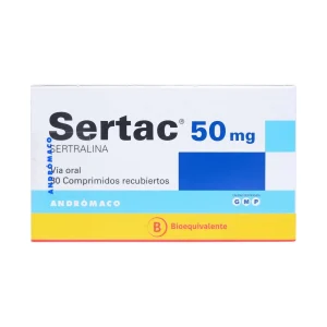 Sertac, Sertralina 50 mg x 30 Comprimidos Recubiertos