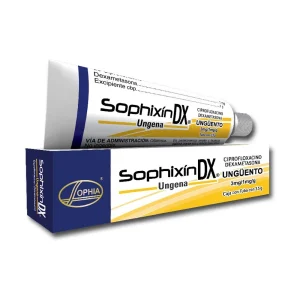 Sophixin DX, Ciprofloxacino 0,1% Unguento Oftalmico x 4 gr