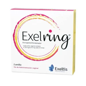 Exelring, Etonogestrel 0,120 mg  + Etinilestradiol 0,015 mg x 1 Anillo Vaginal