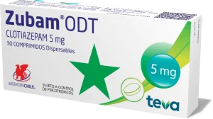 Zubam ODT, Clotiazepam 5mg x 30 Comprimidos Dispersables