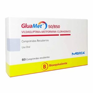 GluaMet (Be), Vildagliptina + Metformina 50/850 x 60 Comprimidos Recubiertos