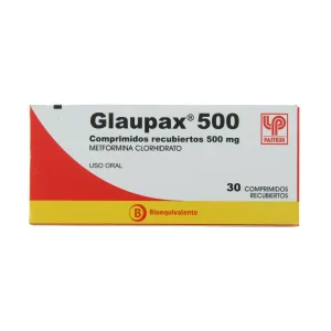 Glaupax (Be), Metformina 500mg x 30 Comprimidos Recubiertos